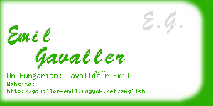 emil gavaller business card